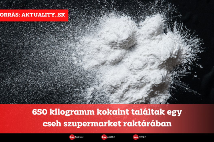 650 kilogramm kokaint találtak egy cseh szupermarket raktárában