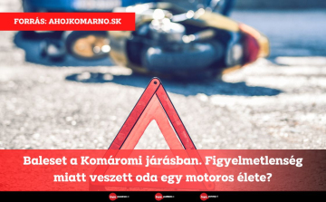 Baleset a Komáromi járásban. Figyelmetlenség miatt veszett oda egy motoros élete?