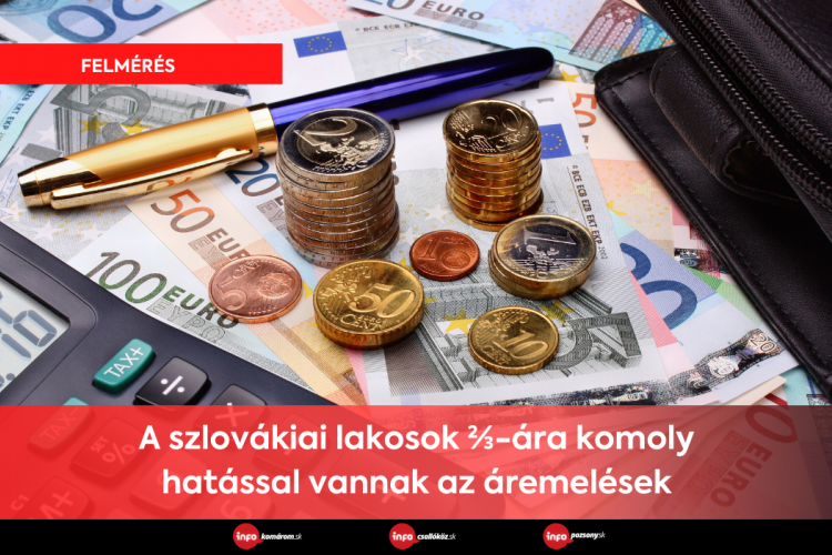 A szlovákiai lakosok ⅔-ára komoly hatással vannak az áremelések