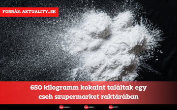 650 kilogramm kokaint találtak egy cseh szupermarket raktárában